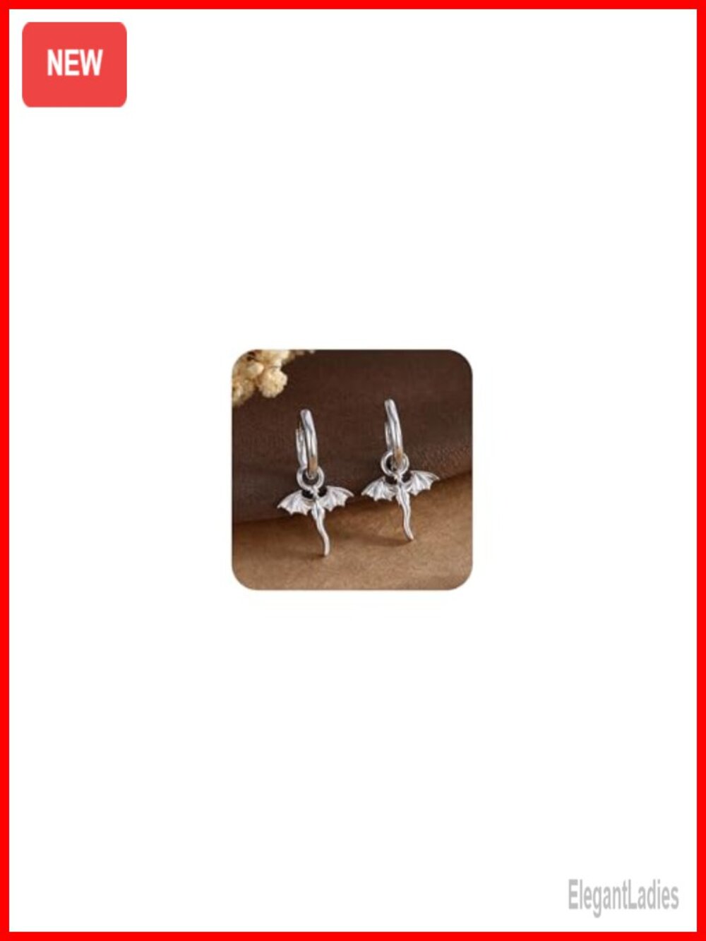 Tiny Dragon Huggie Hoop Earrings 316L Surgical Steel 18k Gold Plated